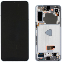 Display LCD Originale Samsung Service Pack S21+ SM-G996B Con frame Sil