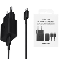 Caricabatterie 15W + Cavo dati Type C (Blister - Bianco)
