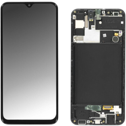 Display LCD Originale Samsung Service Pack A30s SM-A307F Con frame Bla