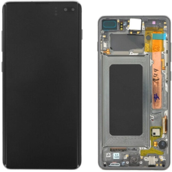 Display LCD Originale Samsung Service Pack S10+ SM-G975F Con frame Bla