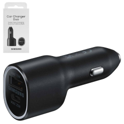Alimentatore per auto 40W Dual Fast Charge (Blister - USB/Type C - Ner