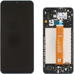 Display Service Pack Samsung A022 (Black - Con frame)